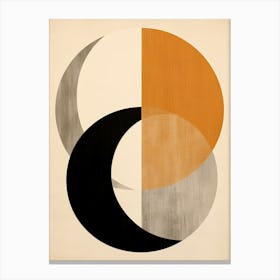 Beige Ethereal Equinox: Mid-Century Balance Unveiled Canvas Print