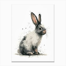 Jersey Wooly Rabbit Nursery Illustration 2 Canvas Print