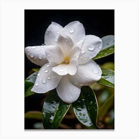 White Gardenia Flower Canvas Print