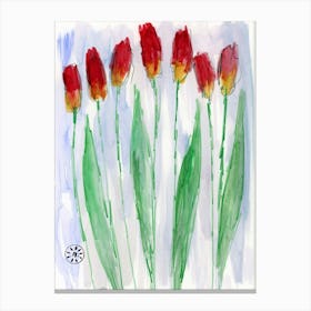 Red Tulips 1 Canvas Print