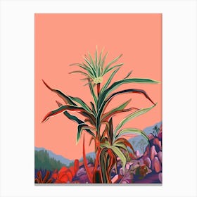 Boho Plant Painting Madagascar Dragon Tree 2 Canvas Print