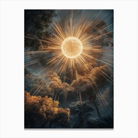 Sun Shining Through The Trees Canvas Print