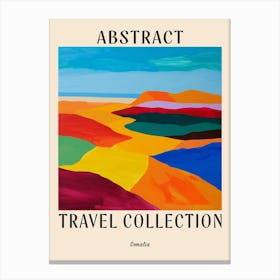 Abstract Travel Collection Poster Somalia 1 Canvas Print