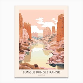 Bungle Bungle Range Australia Travel Poster Canvas Print