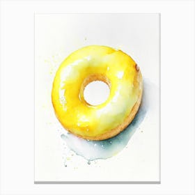 Lemon Filled Donut Cute Neon 1 Canvas Print