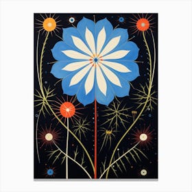 Nigella 6 Hilma Af Klint Inspired Flower Illustration Canvas Print