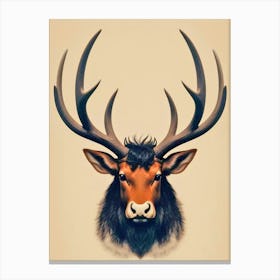 Deer Head 34 Canvas Print