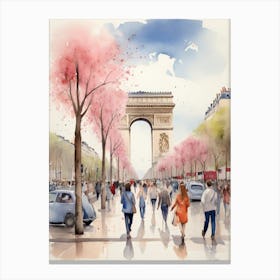 Champs-Elysées Avenue. Paris. The atmosphere and manifestations of spring. 2 Canvas Print