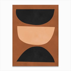 Brown geometric art 8 Canvas Print