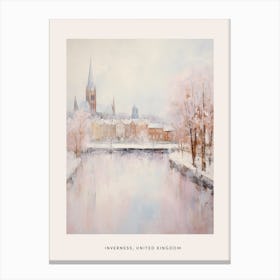 Dreamy Winter Painting Poster Inverness United Kingdom 2 Canvas Print