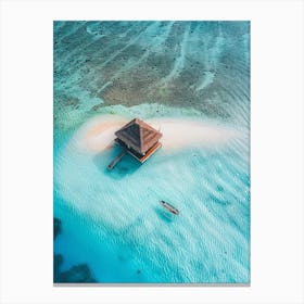 Maldives Island Hut Canvas Print