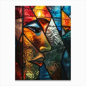 Profile in Stained Glass Canvas Print