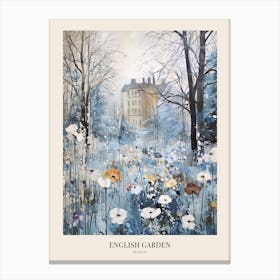 Winter City Park Poster English Garden Munich Germany 1 Canvas Print