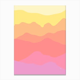 Pastel Mountains Canvas Print