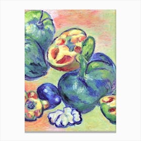 Feijoa Vintage Sketch Fruit Canvas Print
