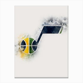 Utah Jazz Paint Canvas Print