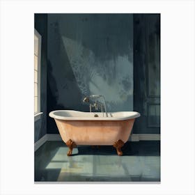 Bathtub In A Bathroom Canvas Print