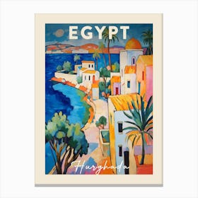 Hurghada Egypt 4 Fauvist Painting  Travel Poster Canvas Print