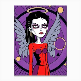 Sassy Angel Illustration Canvas Print