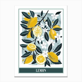 Lemon Tree Flat Illustration 7 Poster Canvas Print