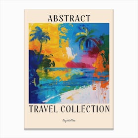 Abstract Travel Collection Poster Seychelles 2 Canvas Print