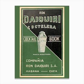 1948 Ron Daiquiri Coctelera Cocktail Book Canvas Print