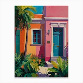 Pink House Canvas Print