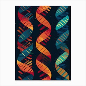 Dna Art Abstract Painting 10 Canvas Print