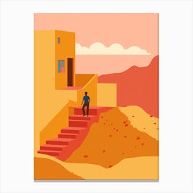 Cape Verde Travel Illustration Canvas Print