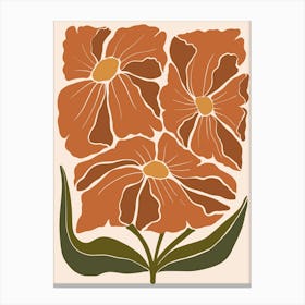 Orange Flowers 1 Canvas Print