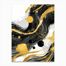 Abstract Gold And Black 2 Canvas Print