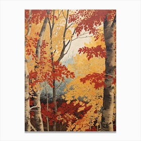 Sweet Birch 1 Vintage Autumn Tree Print  Canvas Print
