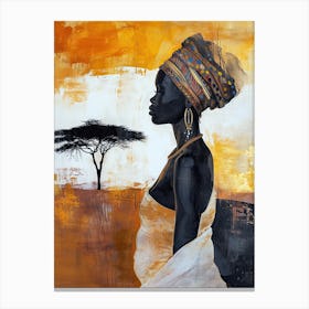 Echoes Of Africa; A Boho Art Narrative Canvas Print