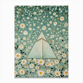 Celebratory Triangle In Daisies Canvas Print