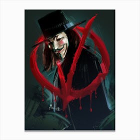 V For Vendetta III Canvas Print