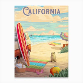 California Beach Canvas Print