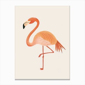 Chilean Flamingo Heliconia Minimalist Illustration 1 Canvas Print