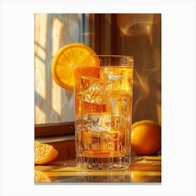 Glass Of Orange Juice 8 Canvas Print