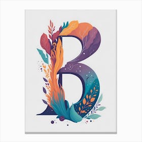 Colorful Letter B Illustration 34 Canvas Print