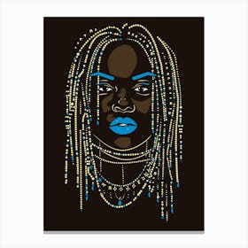 Black Woman With Dreadlocks 1 Canvas Print