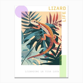 Modern Abstract Lizard Illustration 2 Poster Canvas Print
