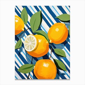 Lemons Fruit Summer Illustration 4 Canvas Print