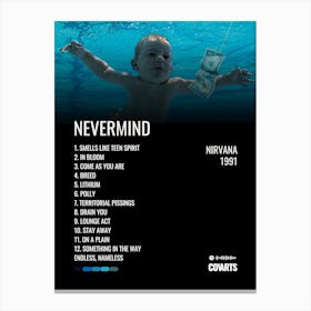 Nevermind Nirvana - Album Poster 1 Canvas Print