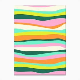 Miami Graphic Stripes Canvas Print