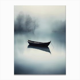 Boat In The Mist Canvas Print