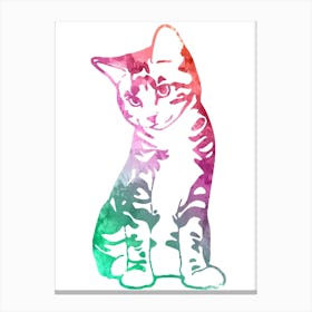 Animal Negative Space ― Cat Canvas Print