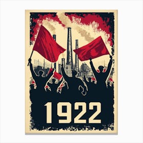 Aihrgdesign A Vintage Political Poster Marking The Formation 6 Stampe su tela