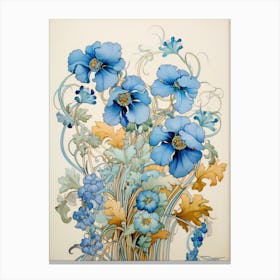 Blue Flowers Canvas Print