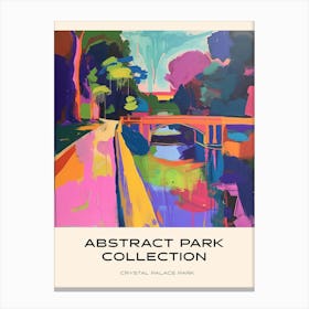 Abstract Park Collection Poster Crystal Palace Park London 3 Canvas Print