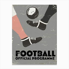 Vintage Football Official Programme Canvas Print